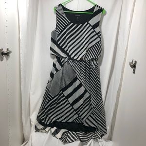 Enfocus studio dress lined 14 striped